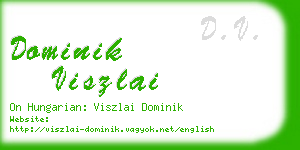 dominik viszlai business card